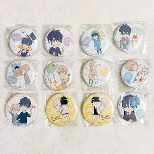 10 Ten Count yaoi/BL Can Badge Kurose and Shirotani Bundle Set